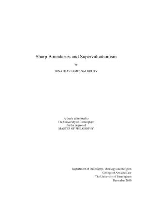 Sharp Boundaries and Supervaluationism