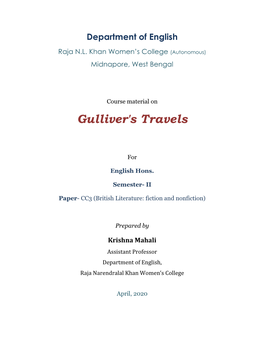 SEM II-CC3-GULLIVER's TRAVELS.Pdf