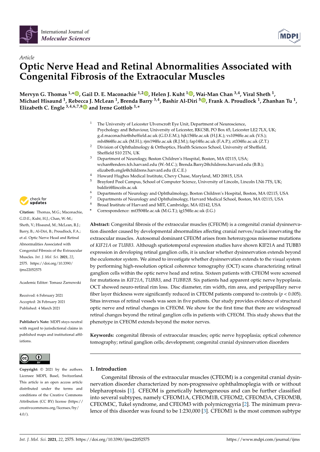 Optic Nerve Head And Retinal Abnormalities Associated With Congenital