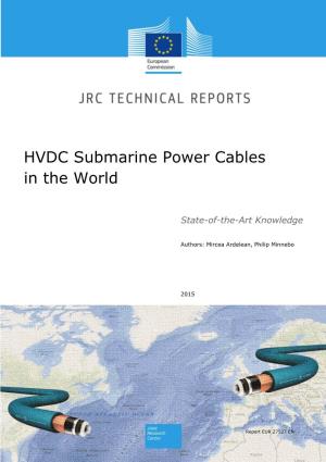 HVDC Submarine Power Cables in the World