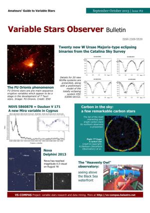 Variable Stars Observer Bulletin