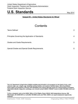 Subpart M -- United States Standards for Wheat