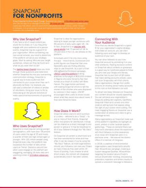 SNAPCHAT for NONPROFITS Using Snapchat to Drive Social Change