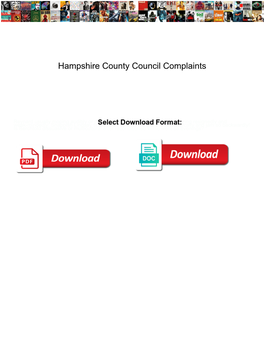 Hampshire County Council Complaints