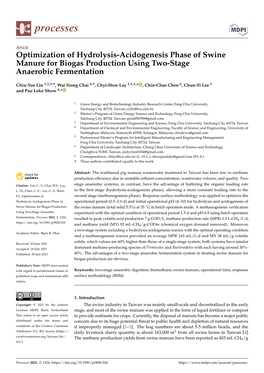 Optimization of Hydrolysis-Acidogenesis Phase of Swine Manure for Biogas Production Using Two-Stage Anaerobic Fermentation