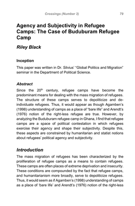 The Case of Buduburam Refugee Camp
