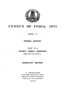 District Census Handbook, Chingleput, Part X-A, Series-19
