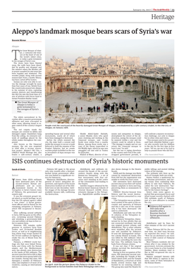 Heritage Aleppo's Landmark Mosque Bears Scars of Syria's