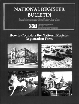 How to Complete the National Register Registration Form