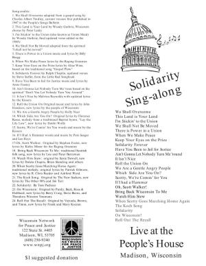 Solidarity Sing-Along