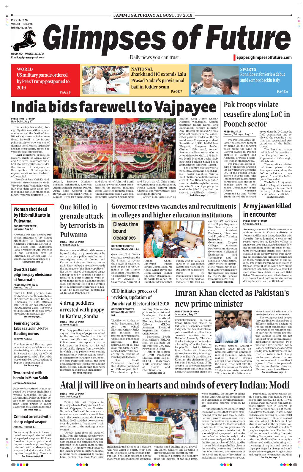 India Bids Farewell to Vajpayee