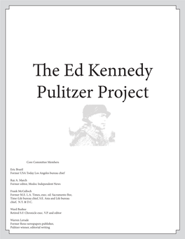 The Ed Kennedy Pulitzer Project