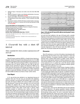 A 13-Year-Old Boy with a Short QT Interval