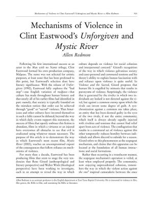 Mechanisms of Violence in Clint Eastwood's Unforgiven and Mystic