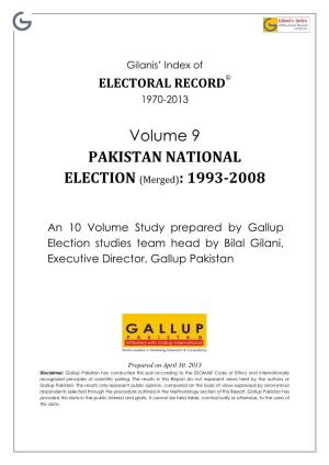 Volume 9 PAKISTAN NATIONAL ELECTION (Merged): 1993-2008