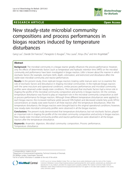 New Steady-State Microbial Community Compositions and Process