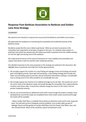 BA Response to Barbican and Golden Lane Area Strategy