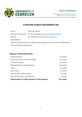 Computer Science Engineering Bsc