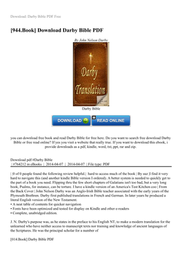 Download Darby Bible PDF