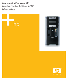 Microsoft Windows XP Media Center Edition 2005 Reference Guide