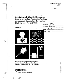 0 Baftelle Pacific Northwest Laboratories