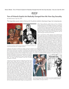 Tom of Finland's Explicit Art Radically Changed How We View Gay