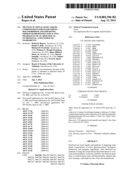 (12) United States Patent (10) Patent No.: US 8,802,596 B2 Rogers Et Al