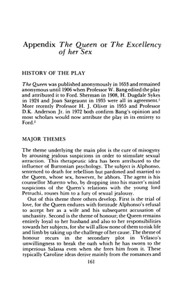 Appendix the Queen Or the Excellency of Her Sex