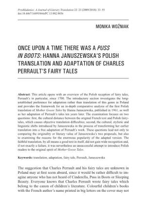 Once Upon a Time There Was a Puss in Boots: Hanna Januszewska’S Polish Translation and Adaptation of Charles Perrault’S Fairy Tales