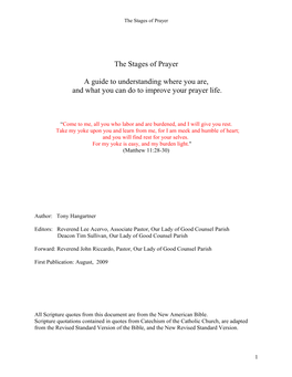 The Stages of Prayer