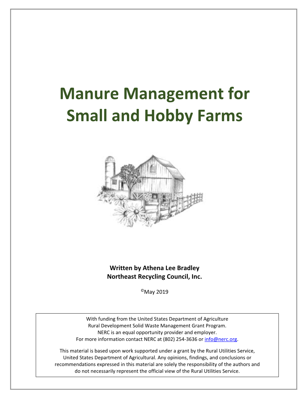 Manure Management Handbook