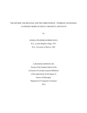 A LITERARY MODEL in NIEVO, TARCHETTI, and SVEVO By
