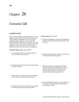 Chapter 26 Cenozoic Life