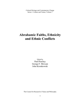 Abrahamic Faiths, Ethnicity and Ethnic Conflicts