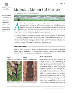 Methods to Monitor Soil Moisture