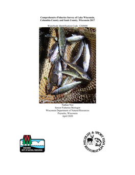 Comprehensive Fisheries Survey of Lake Wisconsin, Columbia County and Sauk County, Wisconsin 2017