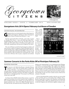 Georgetown Arts 2014 Opens February 6 at House of Sweden
