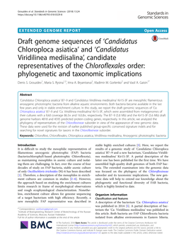 Draft Genome Sequences Of