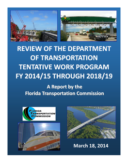 Tentative Work Program FY 2014/15 – 2018/19