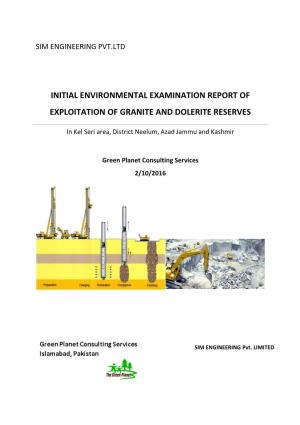 Exploitation of Granite and Dolerite Reserves in Kel Seri