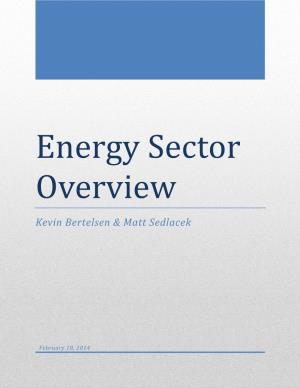 Energy Sector Overview