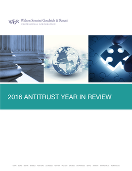2016 Antitrust Year in Review