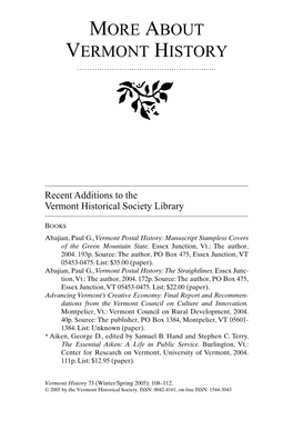 About Vermont History