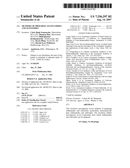 United States Patent (10) Patent No.: US 7,256.297 B2 Senanayake Et Al