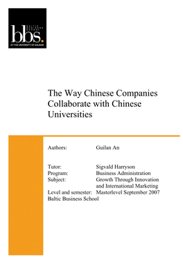 The Way Chinese Companies Collaborate with Chinese Universities