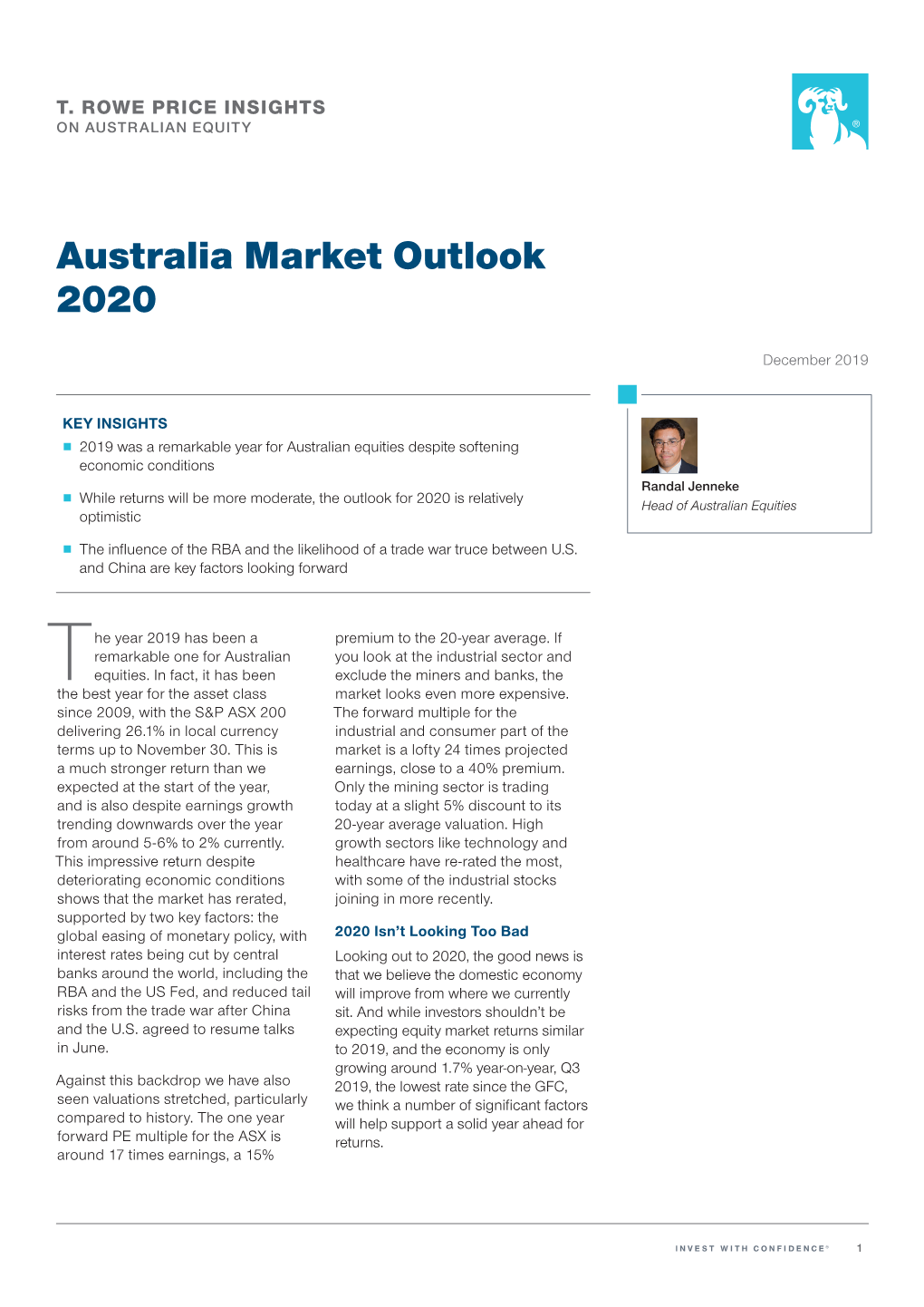 Australia Market Outlook 2020