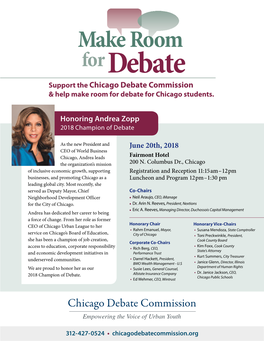 Support the Chicago Debate Commission & Help Make Room for Debate for Chicago Students