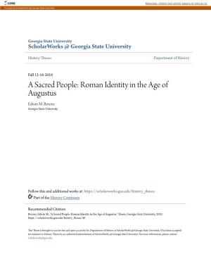 Roman Identity in the Age of Augustus Edwin M