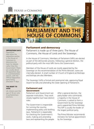 Parliament and the House of Commons