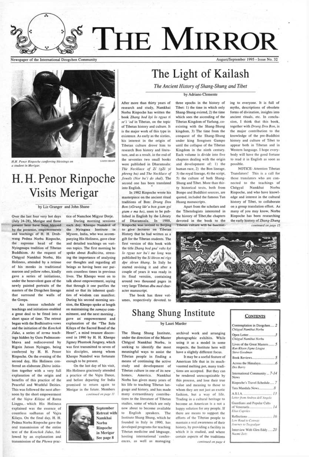 H.H. Penor Rinpoche Visits Merigar the Light of Kailash